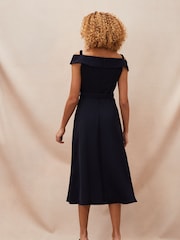 Phase Eight Blue Ashleigh Bardot Dress - Image 3 of 7
