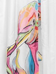 Croydex White Hannah McWave Antibac Shower Curtain - Image 2 of 3