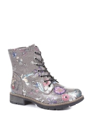 Pavers Multi Ladies Lace Up Ankle Boots - Image 2 of 5