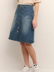 Cream Blue Lone Denim Skirt - Image 3 of 6