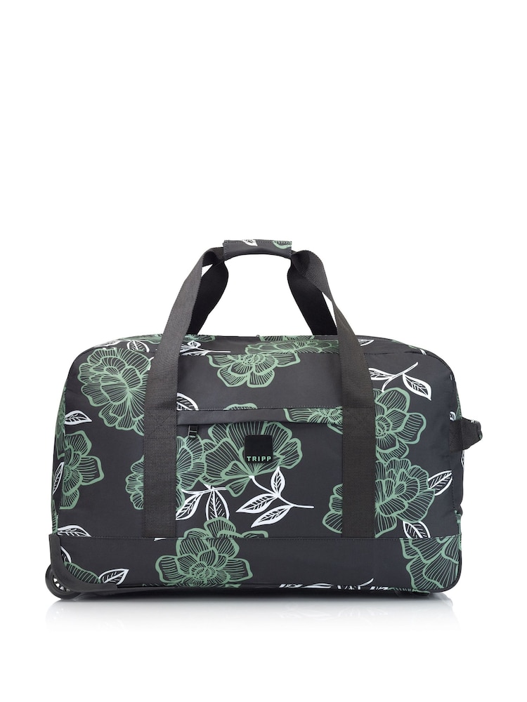 Tripp Slate Grey/Sea Green Large Bloom Wheel Duffle Bag - Image 1 of 2