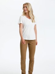 Cream Naia Black V-Neck T-Shirt - Image 1 of 8