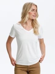 Cream Naia Black V-Neck T-Shirt - Image 3 of 8