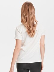 Cream Naia Black V-Neck T-Shirt - Image 4 of 8