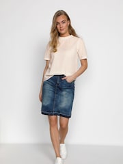 Cream Katinka Cream Short Sleeve 100% Cotton Blouse - Image 1 of 4