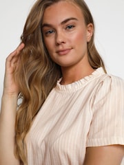 Cream Katinka Cream Short Sleeve 100% Cotton Blouse - Image 2 of 4