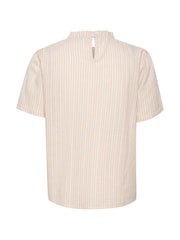Cream Katinka Cream Short Sleeve 100% Cotton Blouse - Image 4 of 4