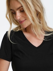 Cream Naia Black V-Neck T-Shirt - Image 5 of 8