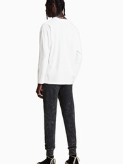 AllSaints White 100% Cotton Long Sleeve Kyan Crew T-Shirt - Image 2 of 5