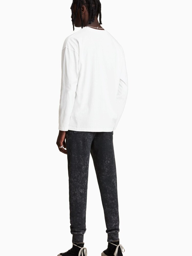 AllSaints White 100% Cotton Long Sleeve Kyan Crew T-Shirt - Image 2 of 5