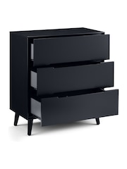 Julian Bowen Anthracite Black Alicia 3 Drawer Chest - Image 3 of 3