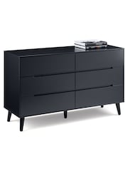 Julian Bowen Anthracite Black Alicia 6 Drawer Wide Chest - Image 2 of 4