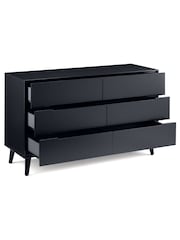 Julian Bowen Anthracite Black Alicia 6 Drawer Wide Chest - Image 3 of 4