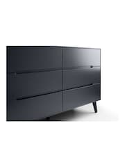 Julian Bowen Anthracite Black Alicia 6 Drawer Wide Chest - Image 4 of 4