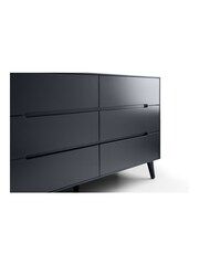 Julian Bowen Anthracite Black Alicia 6 Drawer Wide Chest - Image 5 of 5