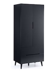 Julian Bowen Anthracite Black Alicia Double 2 Drawer Wardrobe - Image 1 of 3