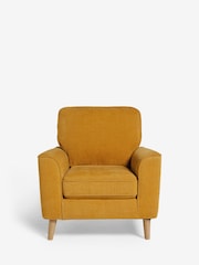 Fine Chenille Ochre Yellow Stamford Armchair - Image 2 of 9