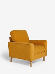 Fine Chenille Ochre Yellow Stamford Armchair - Image 3 of 9