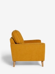 Fine Chenille Ochre Yellow Stamford Armchair - Image 6 of 9