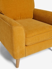 Fine Chenille Ochre Yellow Stamford Armchair - Image 8 of 9