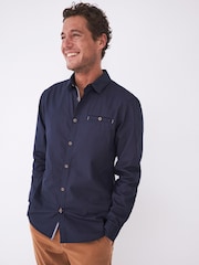 White Stuff Blue Geo Print Shirt - Image 1 of 6