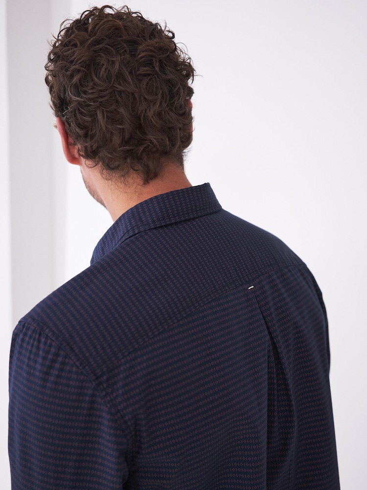 White Stuff Blue Geo Print Shirt - Image 2 of 6