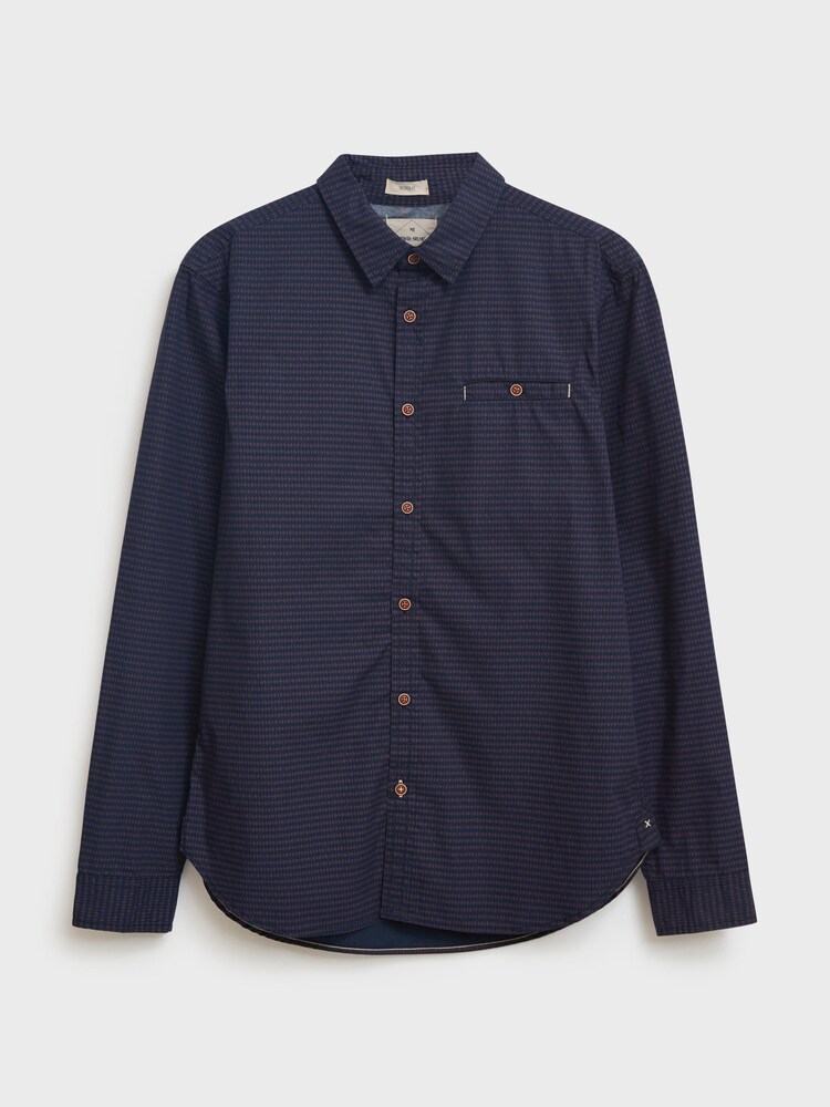Chemise White Stuff bleue imprimé géométrique - Image 4 of 6