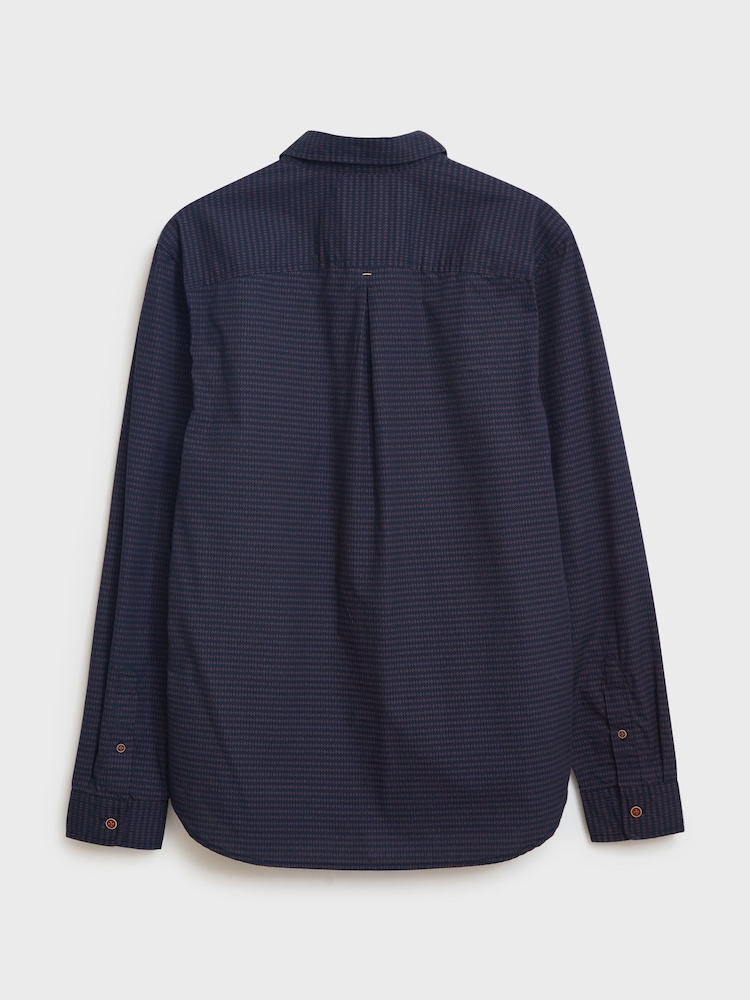 Chemise White Stuff bleue imprimé géométrique - Image 5 of 6