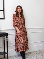 Myleene Klass Animal Printed Shirt Dress - Image 5 of 10