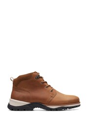 Clarks Cognac Red Cognac Leather Topton Mid Boots - Image 1 of 7