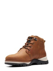 Clarks Cognac Red Cognac Leather Topton Mid Boots - Image 4 of 7