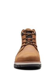 Clarks Cognac Red Cognac Leather Topton Mid Boots - Image 5 of 7