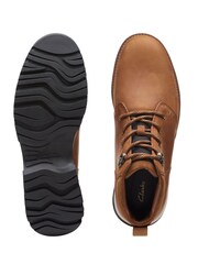 Clarks Cognac Red Cognac Leather Topton Mid Boots - Image 7 of 7