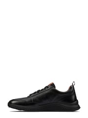 Clarks Black Leather Puxton Lace Shoes - Image 2 of 7