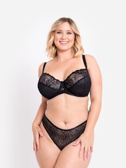 Curvy Kate Orange Lace Daze Balcony Floral Print Bra - Image 3 of 10