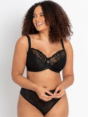 Curvy Kate Orange Lace Daze Balcony Floral Print Bra - Image 8 of 10