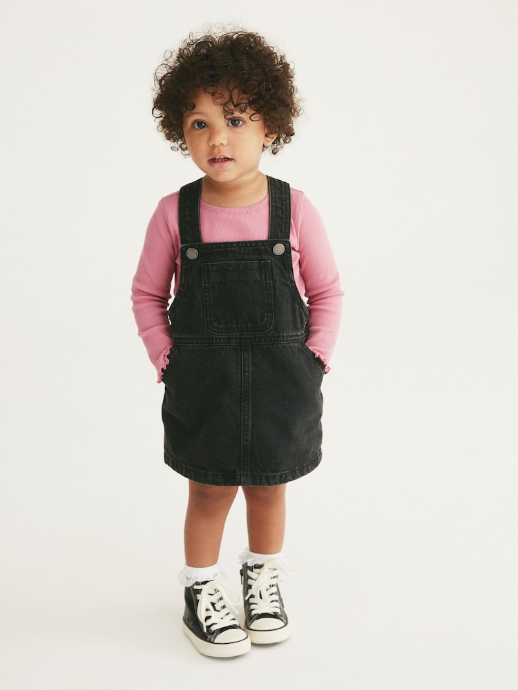 Black Denim Pinafore Dress (3mths-7yrs) - Image 1 of 6