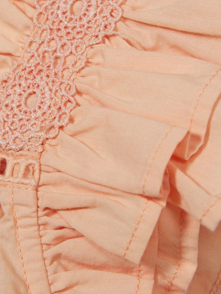 Reiss Orange Blake Junior Ruffle Shoulder Top - Image 7 of 7 Reiss Orange Blake Junior Ruffle Shoulder Top - Image 7 of 7