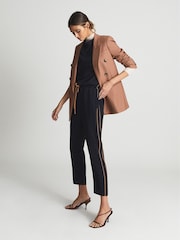 Reiss Navy/Camel Tayla Side Stripe Jumpsuit - Image 6 of 7