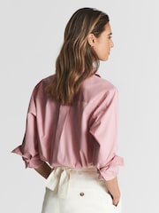 Reiss Pink Jenny Cotton Poplin Shirt - Image 5 of 6