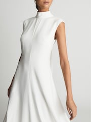 Reiss White Livvy Petite Open Back Midi Dress - Image 4 of 6