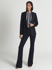 Reiss White Arya Printed Stripe Halter Blouse - Image 6 of 6