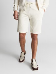 Reiss Ecru Star Velour Jersey Shorts - Image 3 of 5