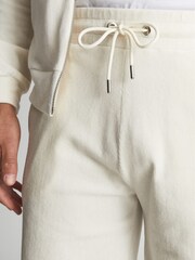 Reiss Ecru Star Velour Jersey Shorts - Image 4 of 5