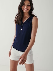 Crew Clothing Navy Blue Casual Vest - Image 1 of 4