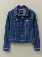 Crew Clothing Mid Blue  Cotton  Casual Jacket - Image 4 of 4