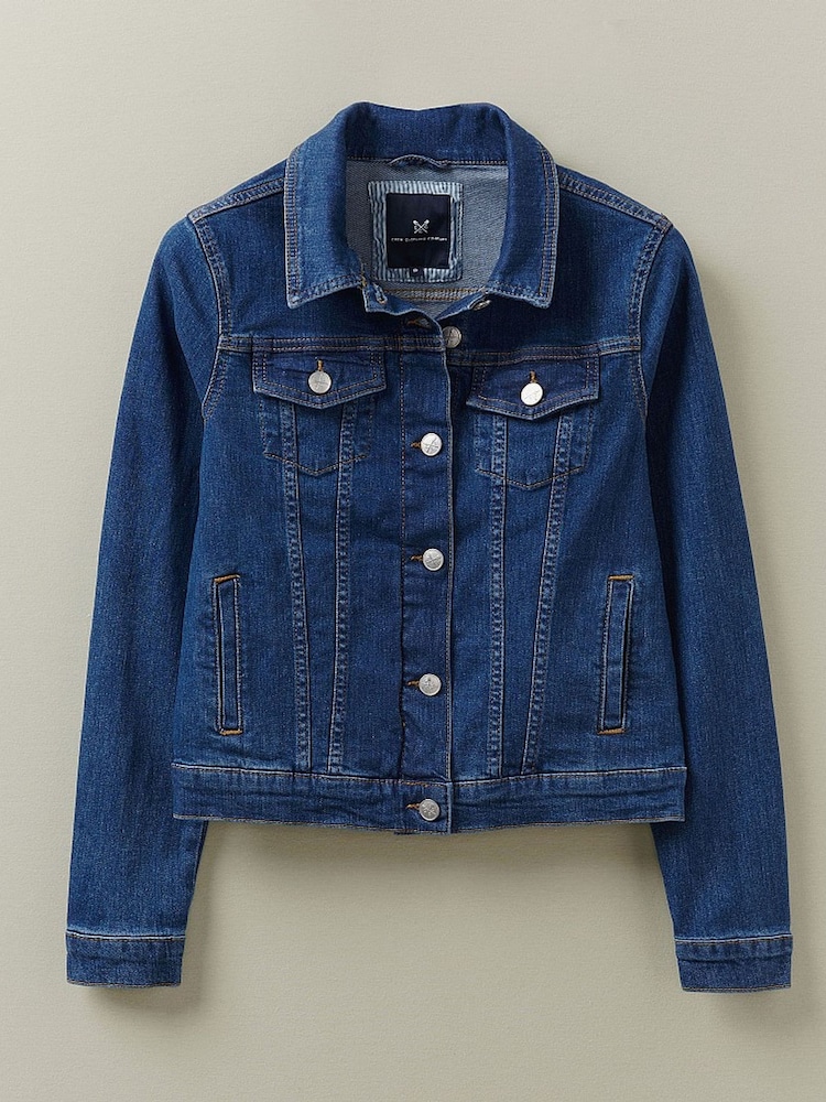 Crew Clothing Mid Blue  Cotton  Casual Jacket - Image 4 of 4