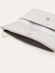 Accessorize Silver Carley Leather Clutch Bag - Image 3 of 4