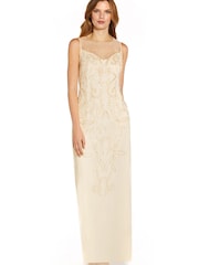 Adrianna Papell Papell Studio Beaded Illusion Gown - Image 1 of 5