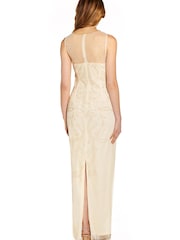 Adrianna Papell Papell Studio Beaded Illusion Gown - Image 2 of 5